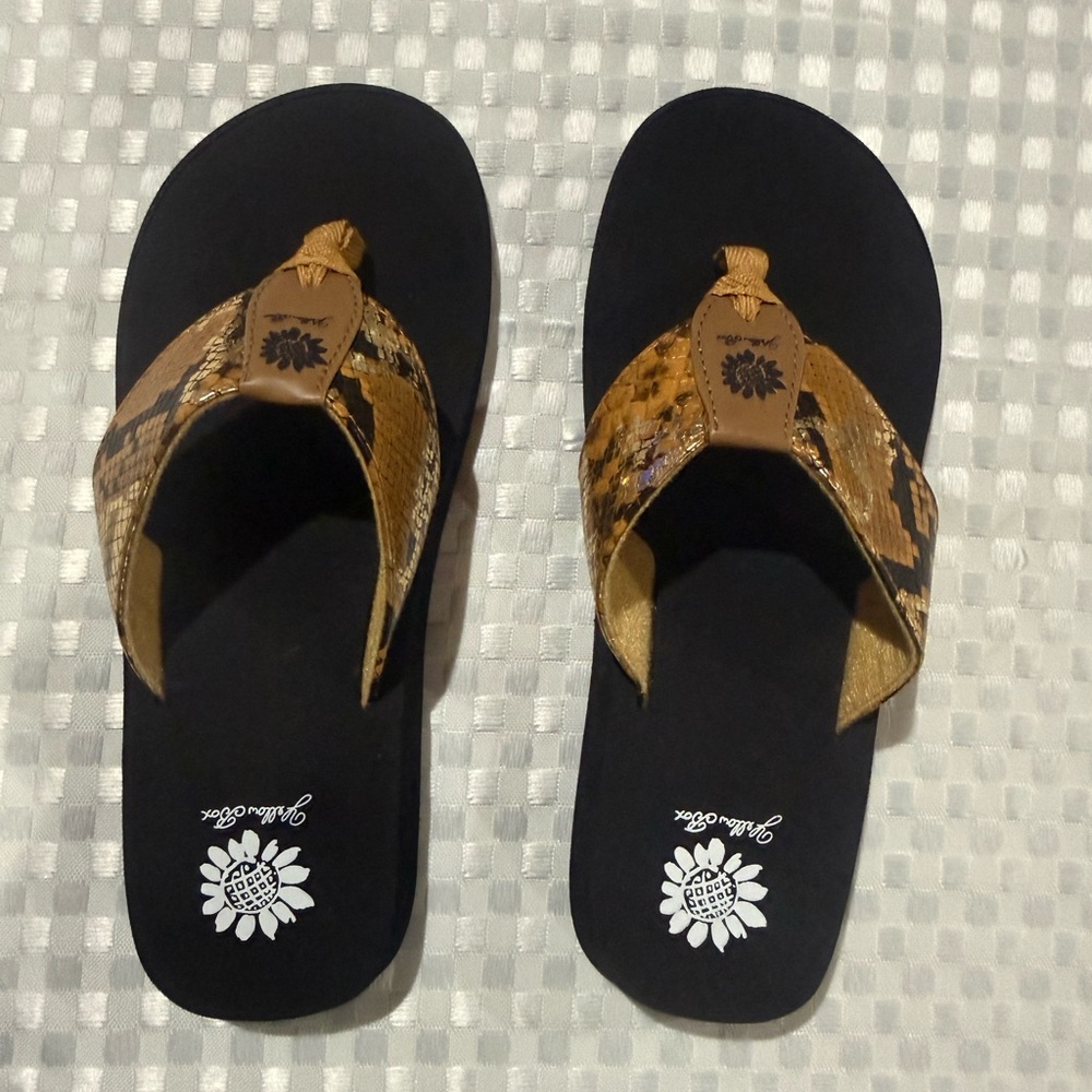 Yellow Box Flip Flops